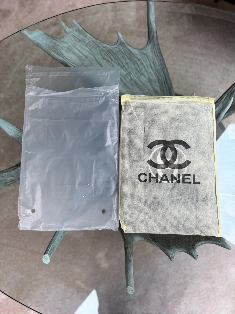 Chanel Black Nylon Logo Gift with Purchase Makeup Jewelry Zip Pouch Bag CC Tag